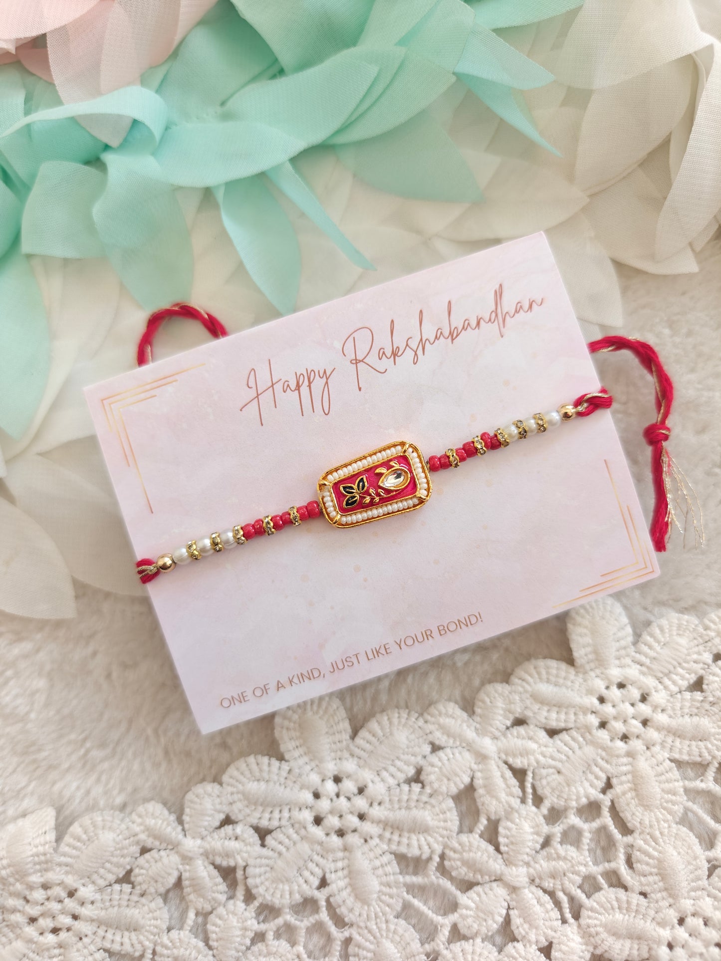 Royal Motif Pearl Rakhi