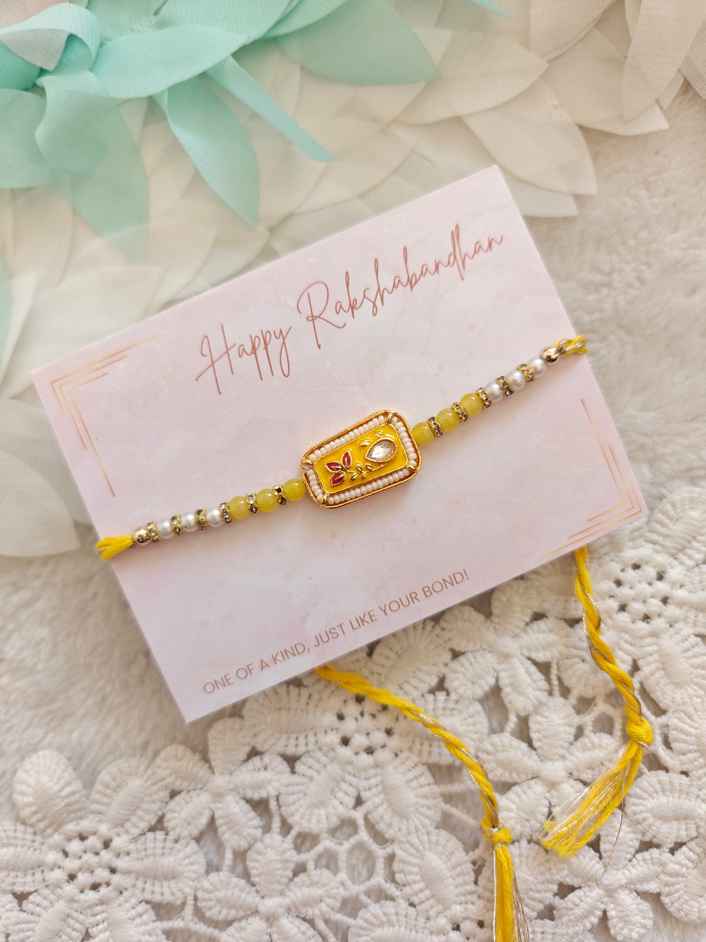 Royal Motif Pearl Rakhi