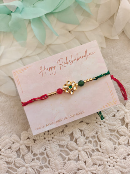Classic Floral Bead Rakhi