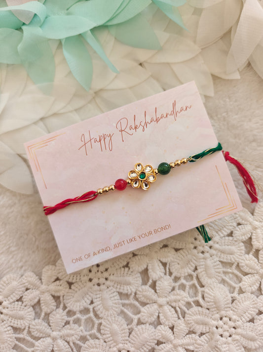 Classic Floral Bead Rakhi
