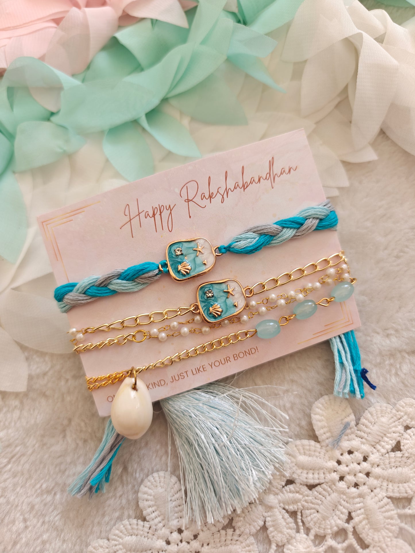 Coastal Charm Rakhi Bracelet Set
