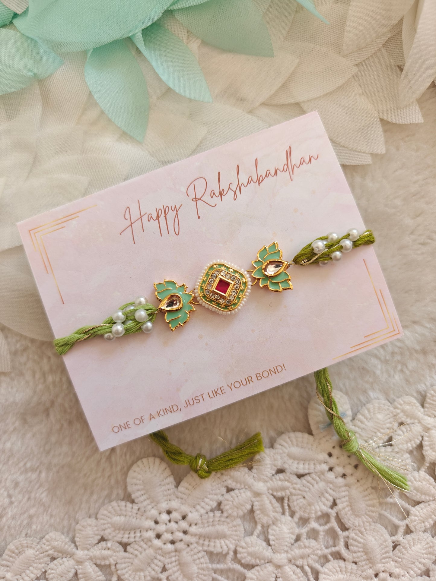 Heirloom Square Rakhi Lumba Set