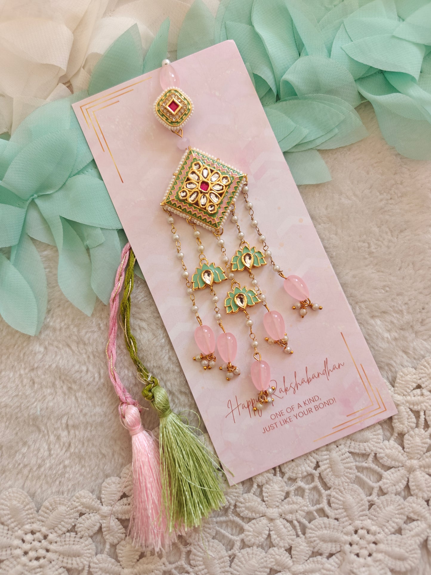 Heirloom Square Rakhi Lumba Set