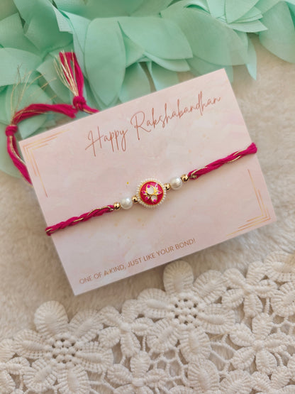Pichwai Lotus Rakhi
