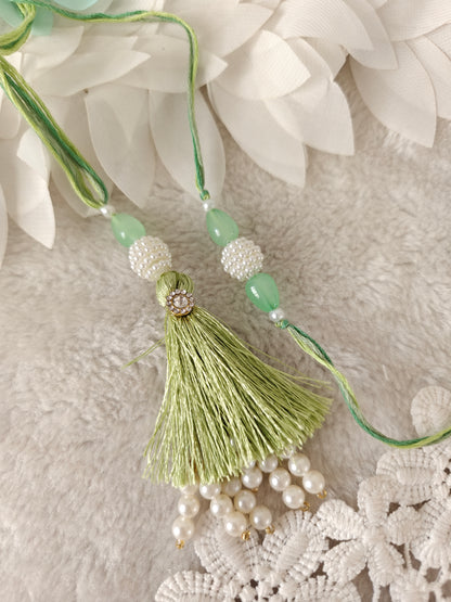 Pastel Tassel Grace Rakhi Lumba Set