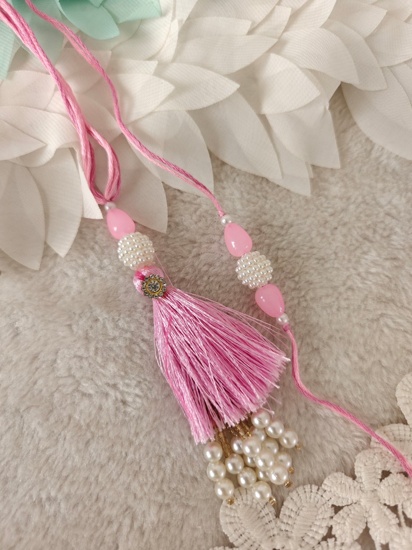 Pastel Tassel Grace Rakhi Lumba Set