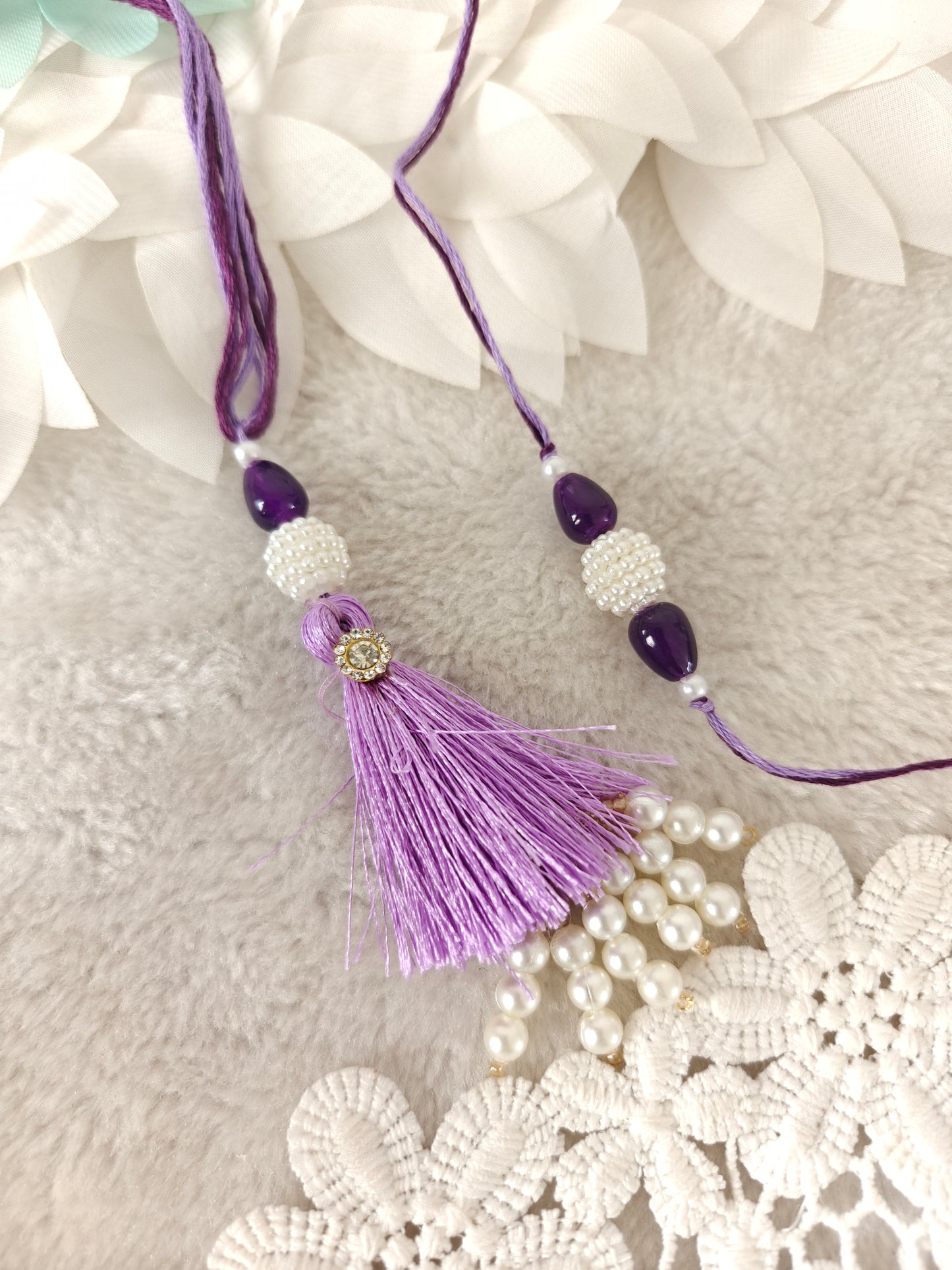 Pastel Tassel Grace Rakhi Lumba Set