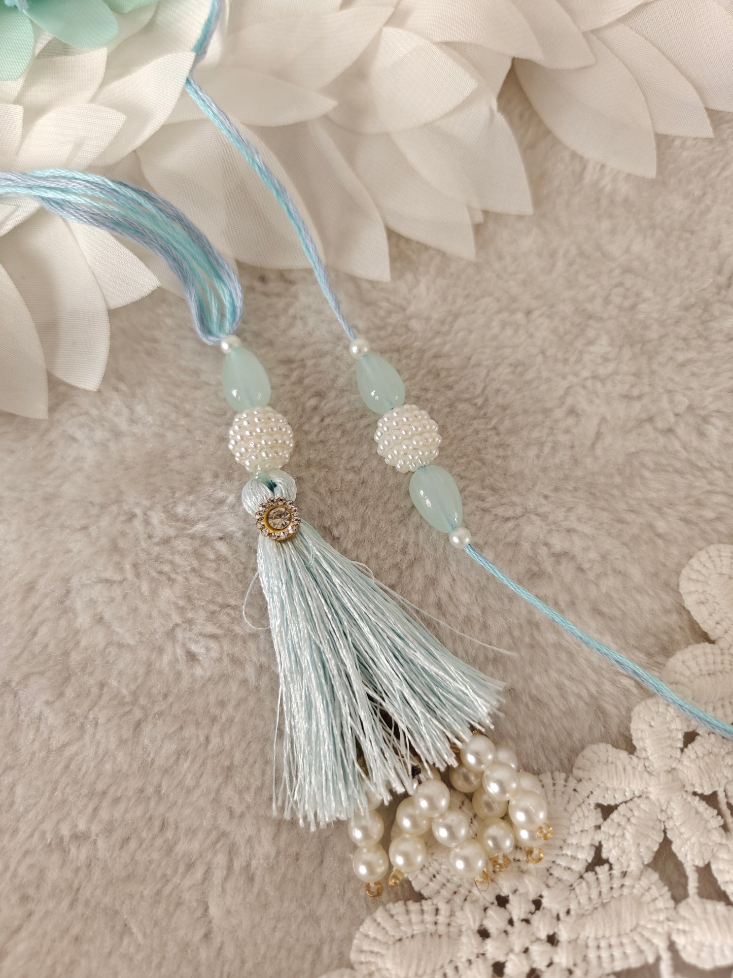 Pastel Tassel Grace Rakhi Lumba Set