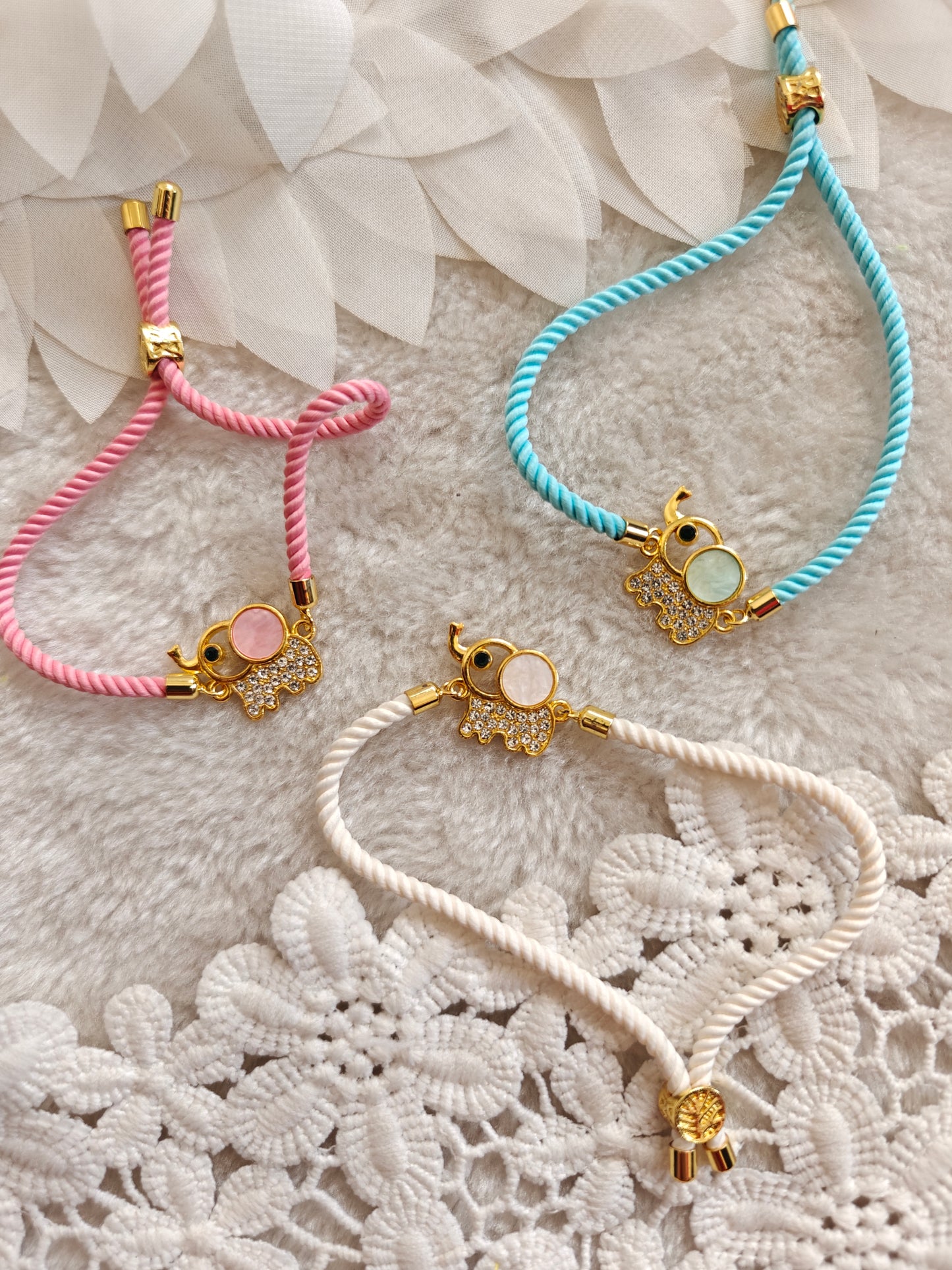 Cute Baby Elephant Cord Rakhi Bracelet