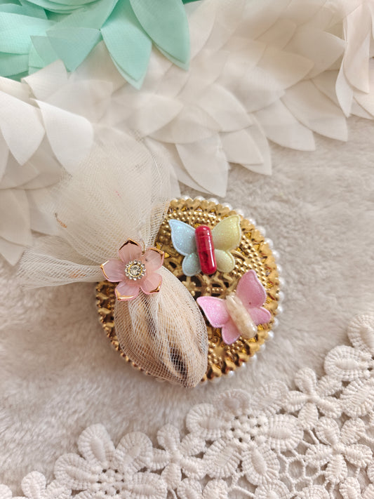 Butterfly Bloom Roli Chawal Nariyal Set