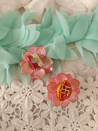 Floral Bloom Roli Chawal and Nariyal Set