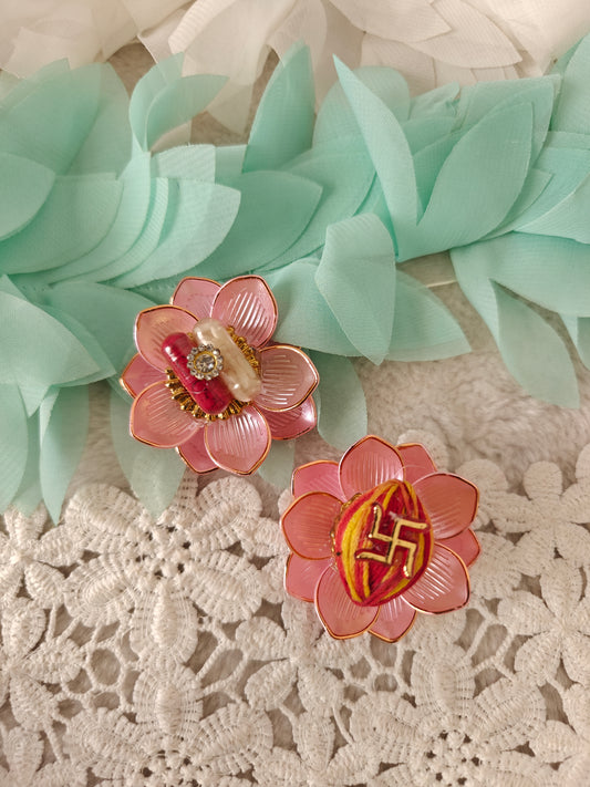 Floral Bloom Roli Chawal and Nariyal Set