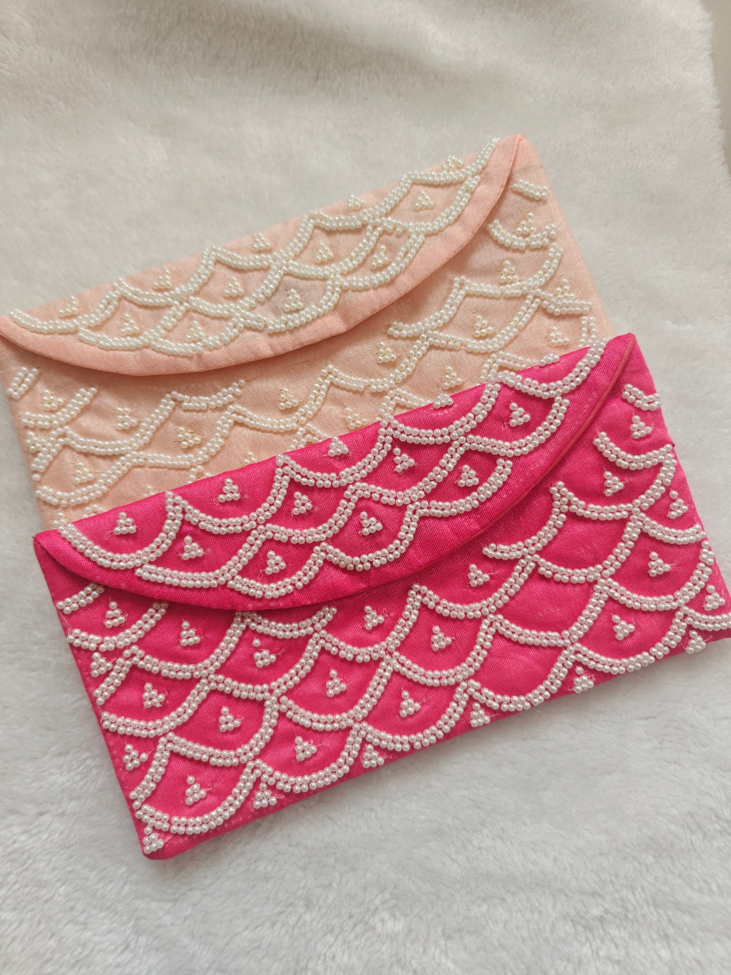 Pearl Hand Embroidered Shagun Envelope