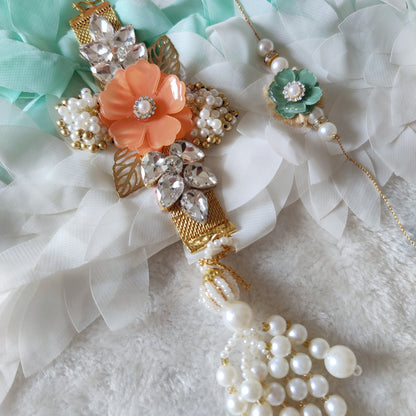 Pastel Bloom Bhaiya Bhabhi Rakhi Set
