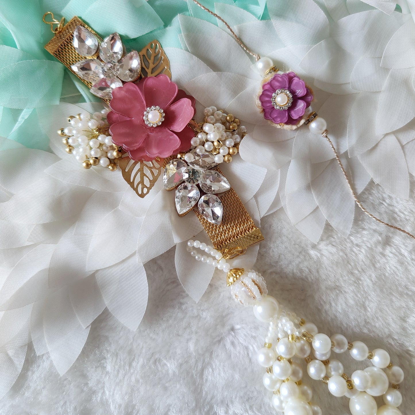Pastel Bloom Bhaiya Bhabhi Rakhi Set