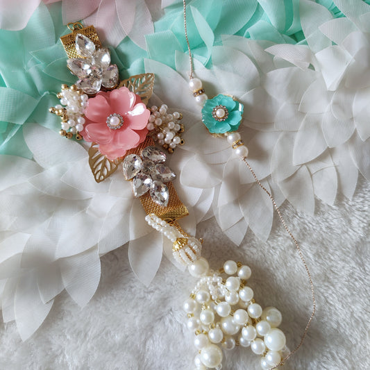 Pastel Bloom Bhaiya Bhabhi Rakhi Set