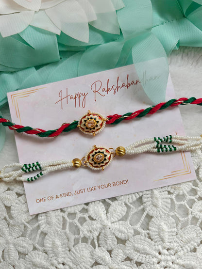 Minimal Oval Rakhi Bracelet Set
