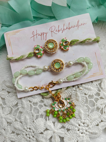 Lotus Rakhi Bracelet Set