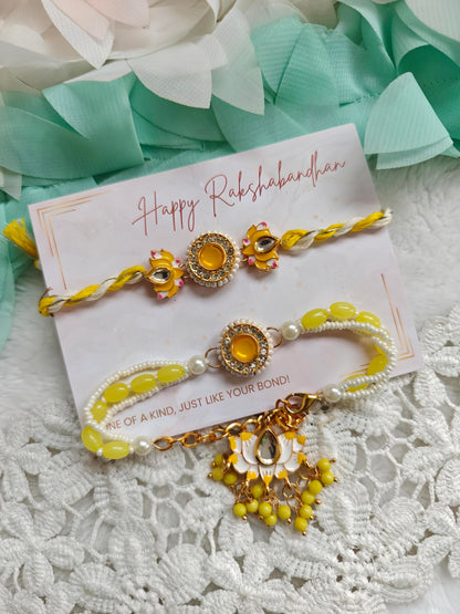Lotus Rakhi Bracelet Set