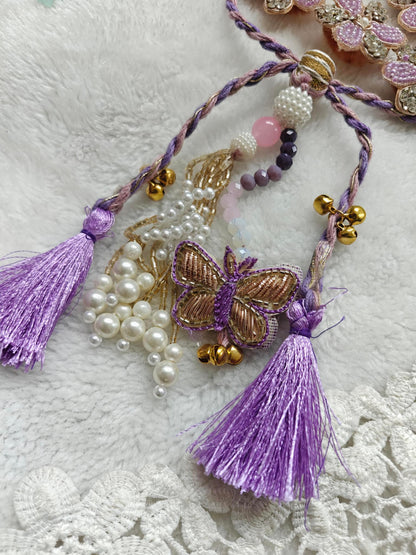 Floral Grace Rakhi Bracelet Set