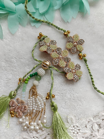 Floral Grace Rakhi Bracelet Set