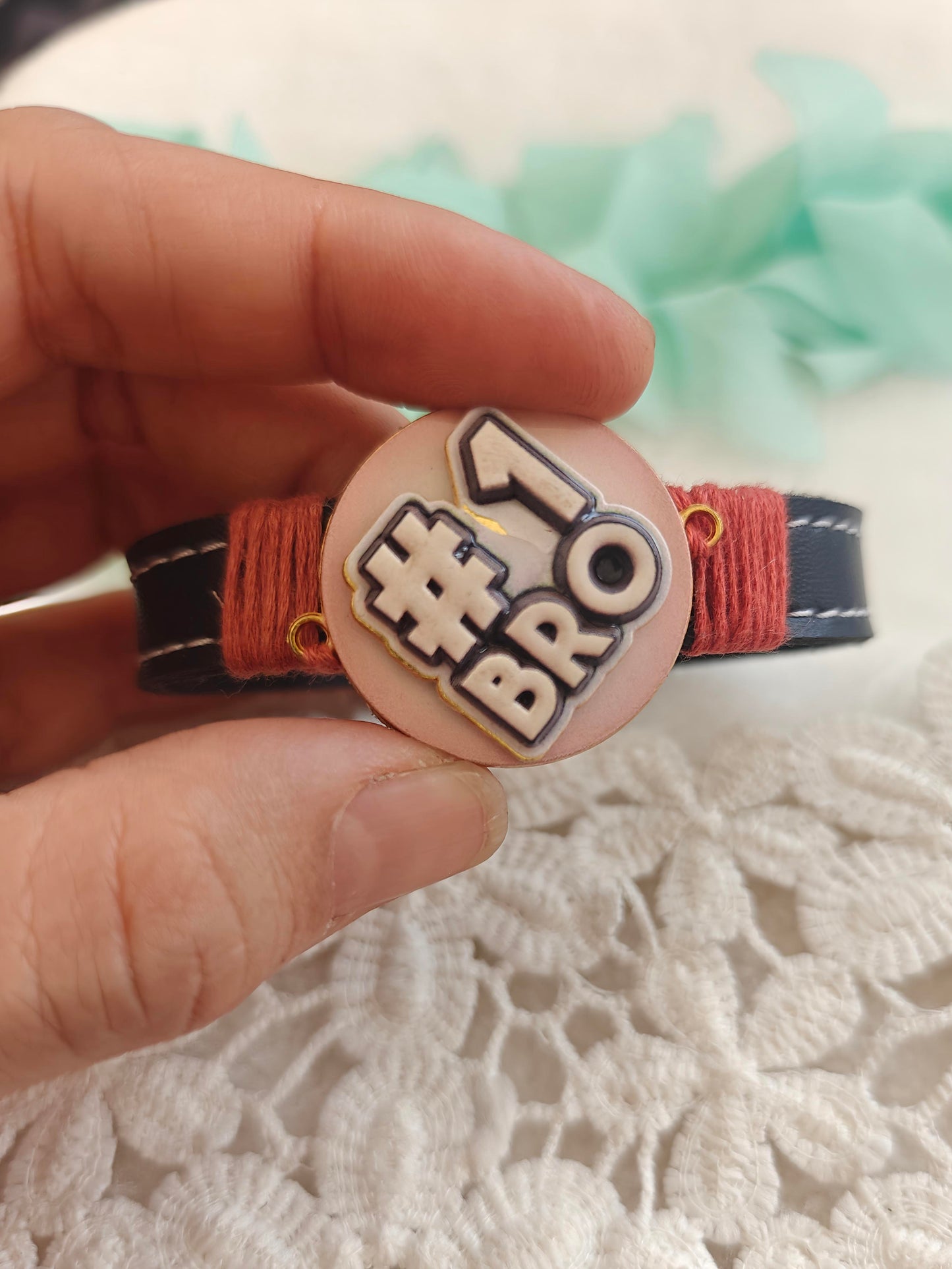 Bro Code Spinner Leather Rakhi