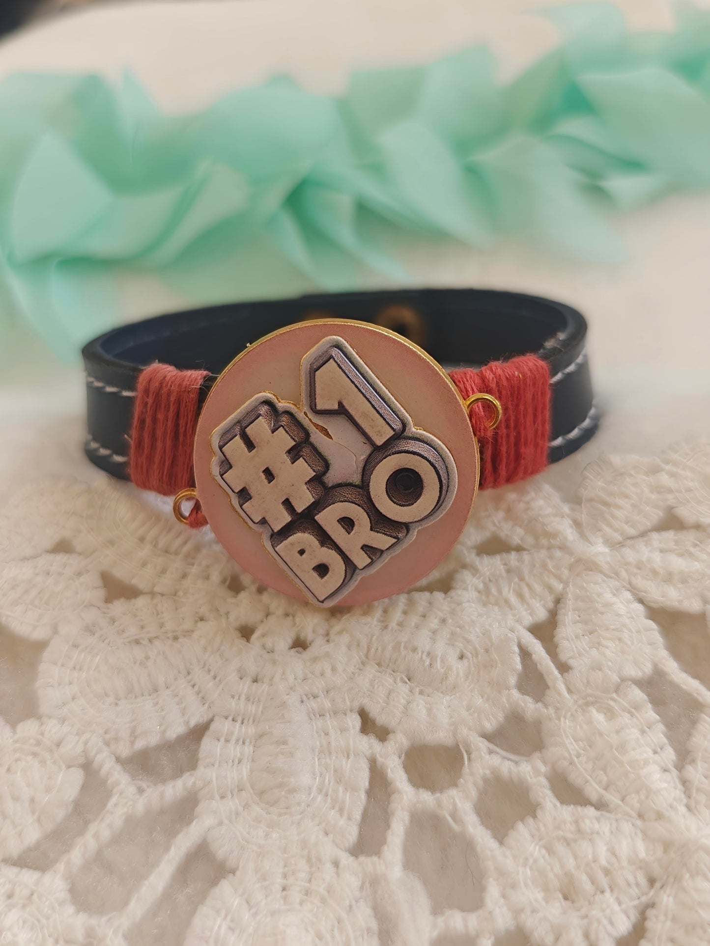 Bro Code Spinner Leather Rakhi