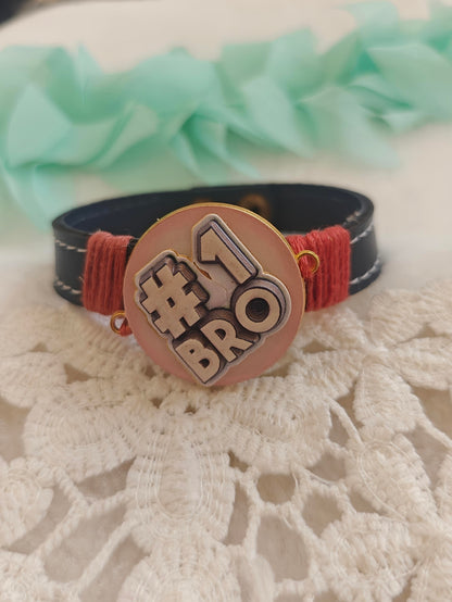 Bro Code Spinner Leather Rakhi