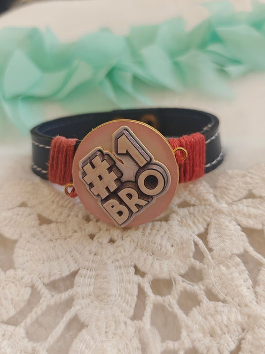 Bro Code Spinner Leather Rakhi