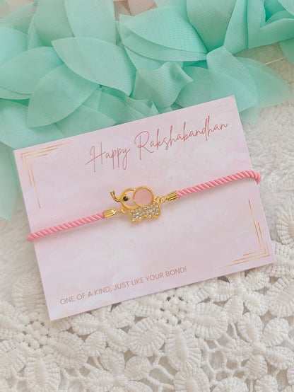 Cute Baby Elephant Cord Rakhi Bracelet