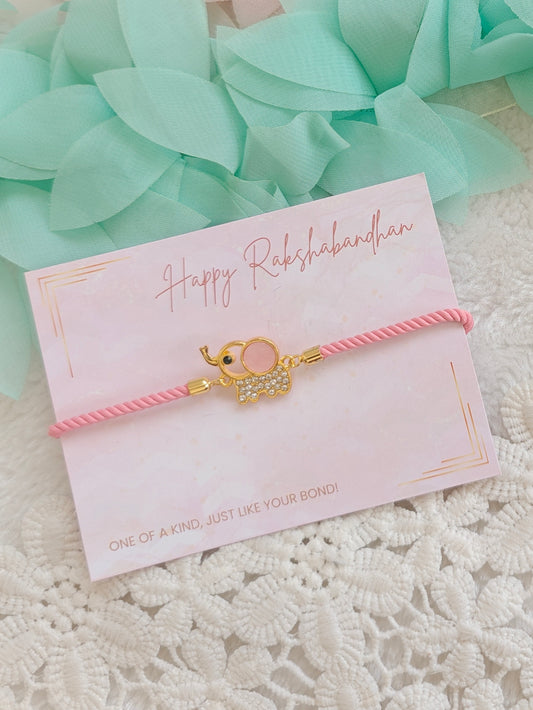 Cute Baby Elephant Cord Rakhi Bracelet