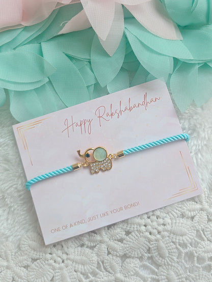 Cute Baby Elephant Cord Rakhi Bracelet