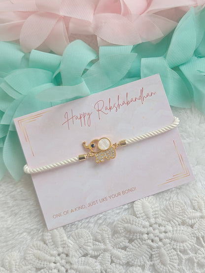 Cute Baby Elephant Cord Rakhi Bracelet