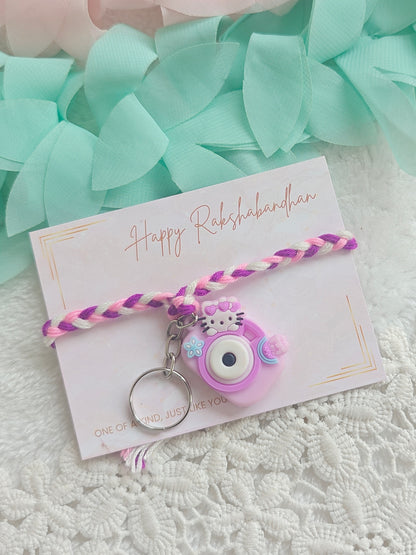 Kitty Camera Kids Keychain Rakhi