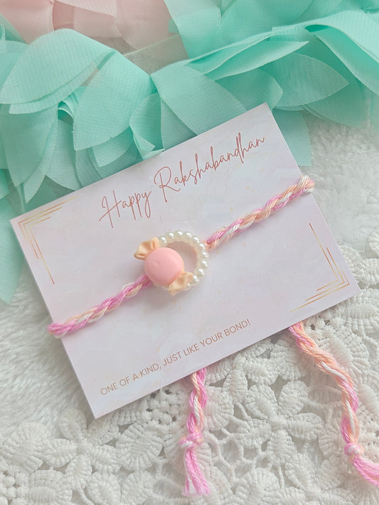 Pastel Candy Pearl Kids Rakhi
