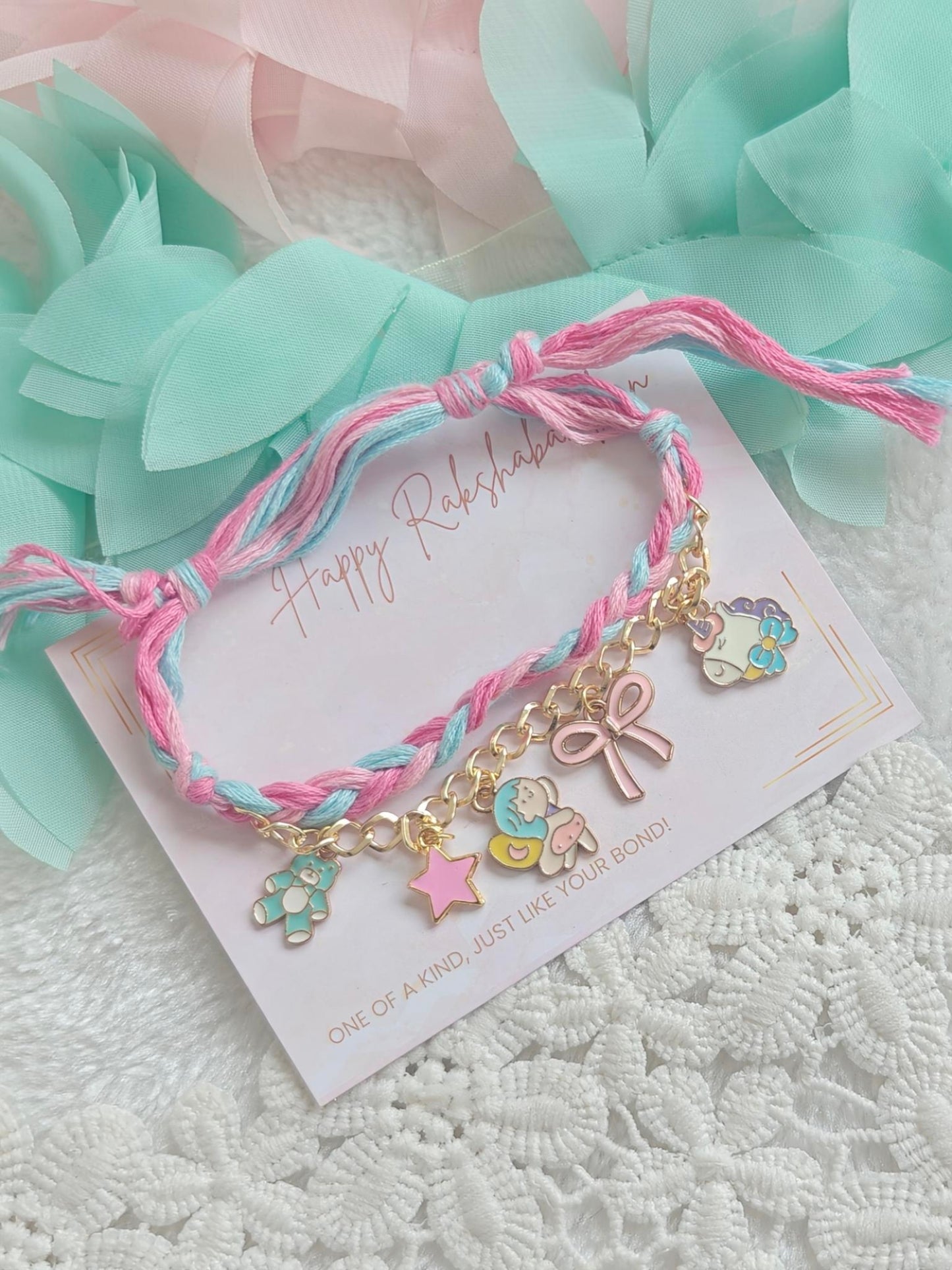 Pastel Unicorn and Fairy Charm Bracelet