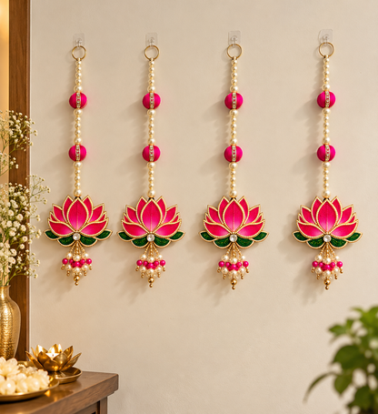 Lotus Wall Hanging – Set of 4